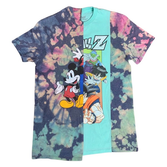1/1 Reworked Small Tee, Mickey Mouse, Dragonball Z, Disney, custr - Picture 1 of 3